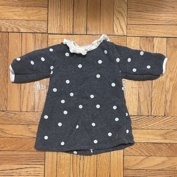 Petit Bateau Gray Polka Dot Dress - Picture 1 of 4